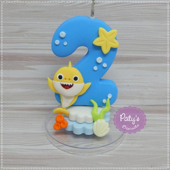 Vela Decorada Baby Shark Mod. 01