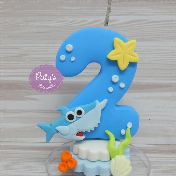 Vela Decorada Baby Shark Mod. 02