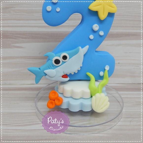 Vela Decorada Baby Shark Mod. 02