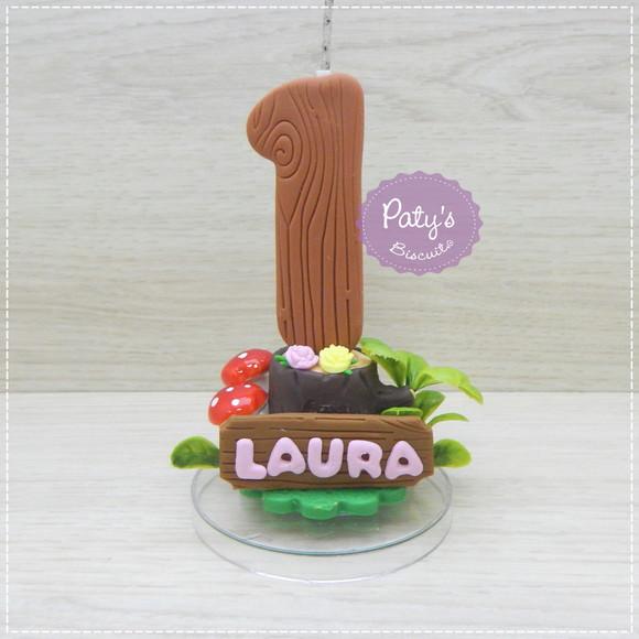 Vela Decorada Bosque Encantado (woodland)