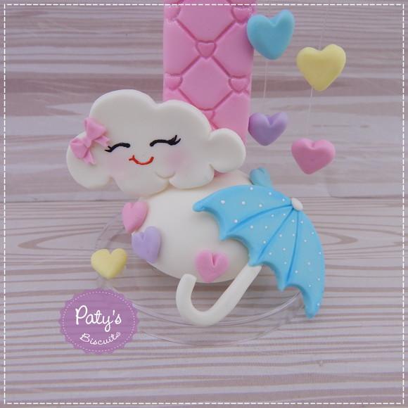 Vela Decorada Chuva de Amor