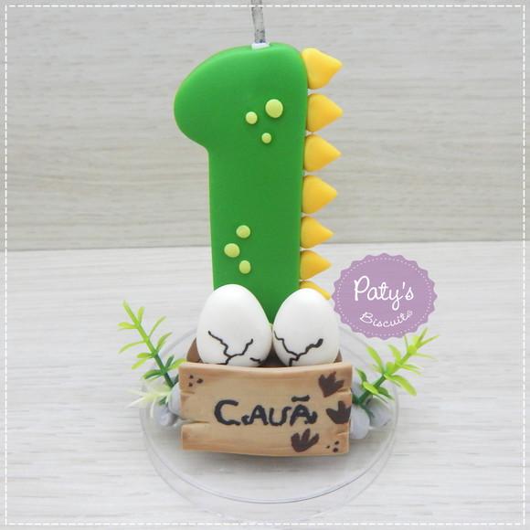 Vela Decorada Dinossauro
