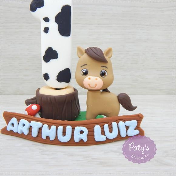 Vela Decorada Fazendinha / Cavalinho