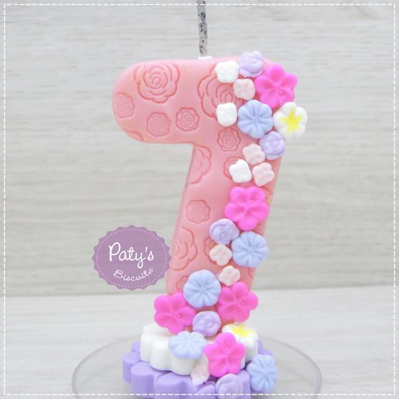 Vela Decorada Flores