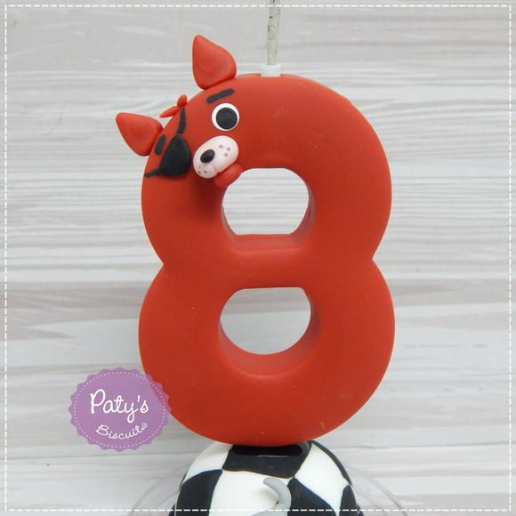 Vela Decorada Foxy - FNAF / Five Nights at Freddy's
