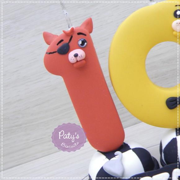 Vela Decorada Foxy e Golden Freddy - FNAF / Five Nights At Freddy