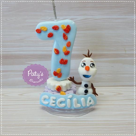 Vela Decorada Olaf - Frozen 2