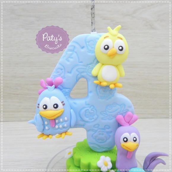 Vela Decorada Galinha Pintadinha Candy (vela Azul)