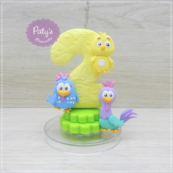 Vela Decorada Galinha Pintadinha Candy (vela amarela)