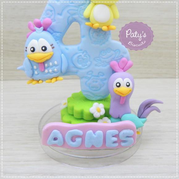 Vela Decorada Galinha Pintadinha Candy (vela Azul)