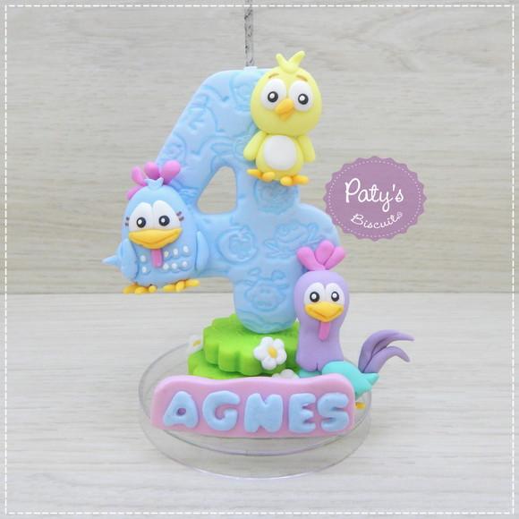 Vela Decorada Galinha Pintadinha Candy (vela Azul)