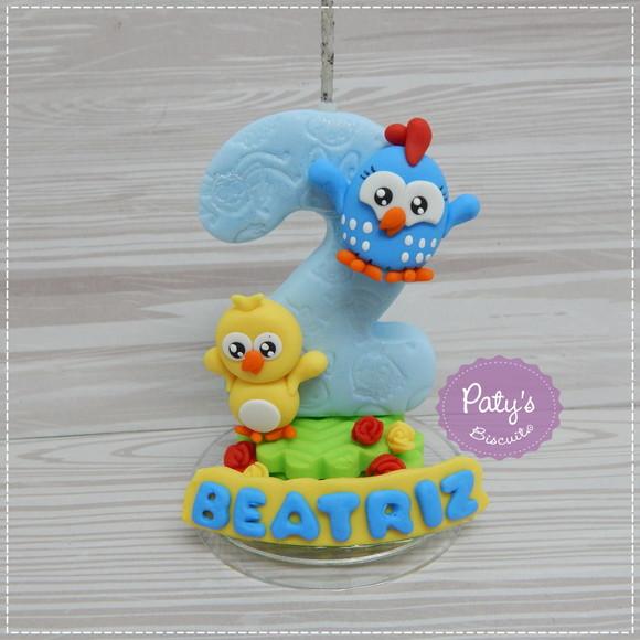 Vela Decorada Galinha Pintadinha Mini