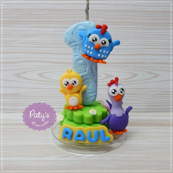 Vela Decorada Galinha Pintadinha Mini (mod 2)