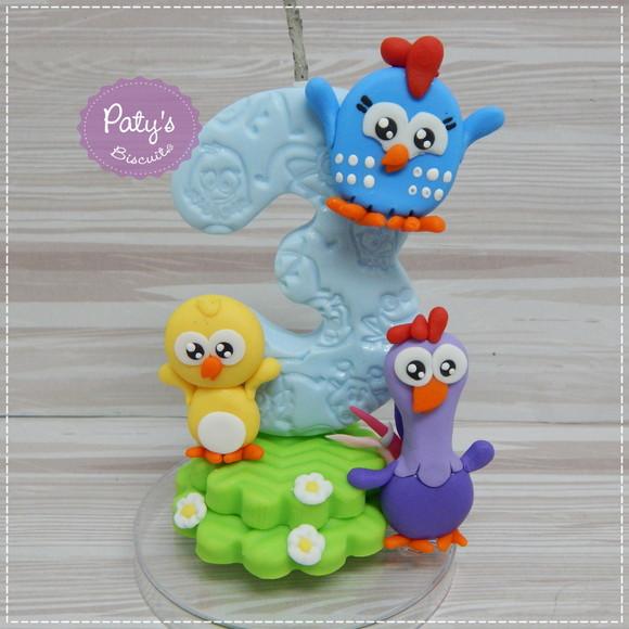 Vela Decorada Galinha Pintadinha Mini (mod 2)