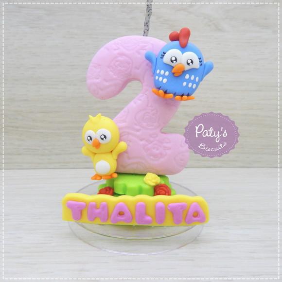 Vela Decorada Galinha Pintadinha Mini (vela Rosa)