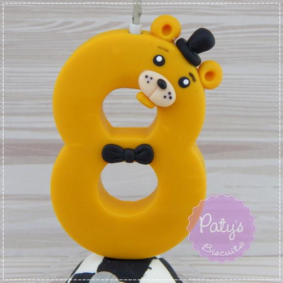 Vela Decorada Golden Freddy - FNAF / Five Nights at Freddy's