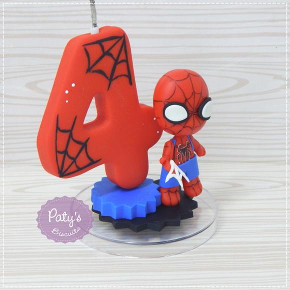 Vela Decorada Homem-aranha (vela vermelha)