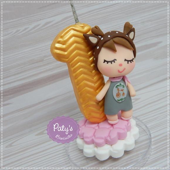 Vela Decorada Metoo Doll Retrô Deer