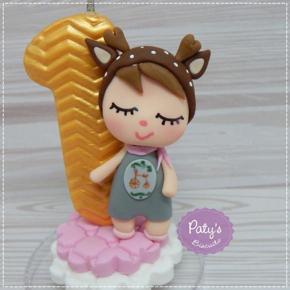Vela Decorada Metoo Doll Retrô Deer