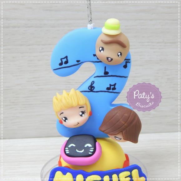 Vela Decorada Mini Beat Power Rockers