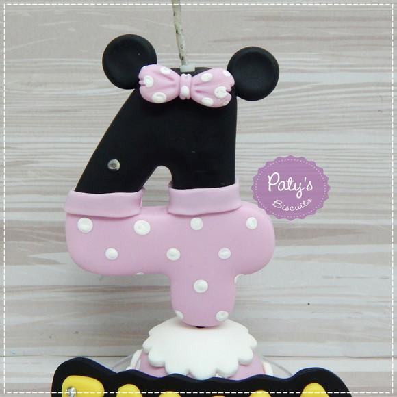 Vela Decorada Minnie Rosa