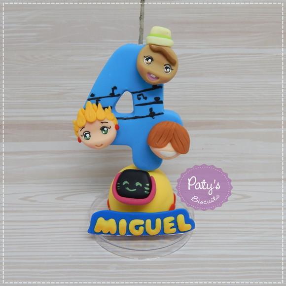 Vela Decorada Mini Beat Power Rockers