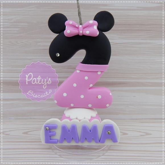 Vela Decorada Minnie Rosa