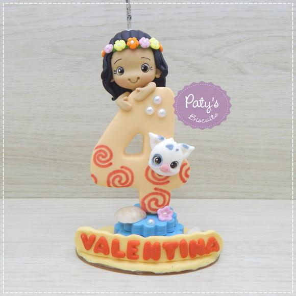 Vela Decorada Moana e Puá