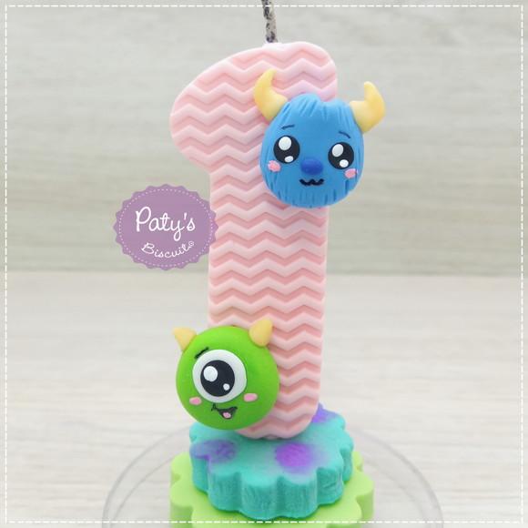 Vela Decorada Monstros S.A. Kawaii
