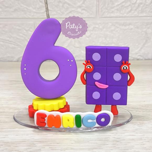 Vela Decorada Numberblocks 6