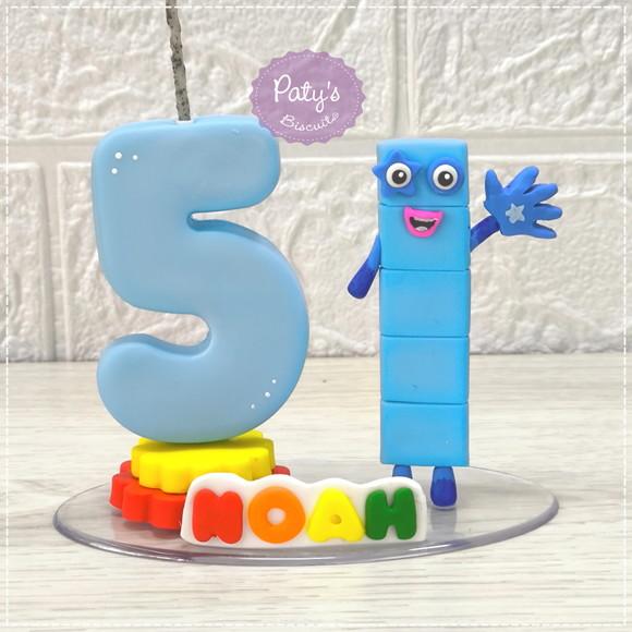 Vela Decorada Numberblocks 5
