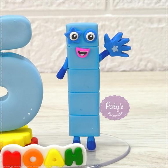 Vela Decorada Numberblocks 5