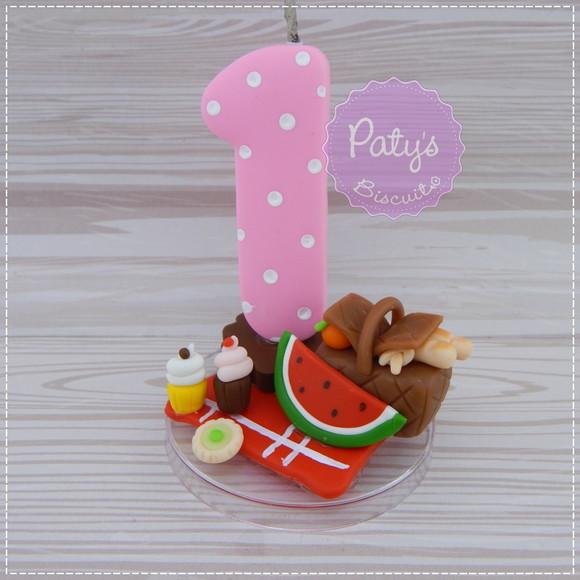 Vela Decorada Picnic (vela Rosa)
