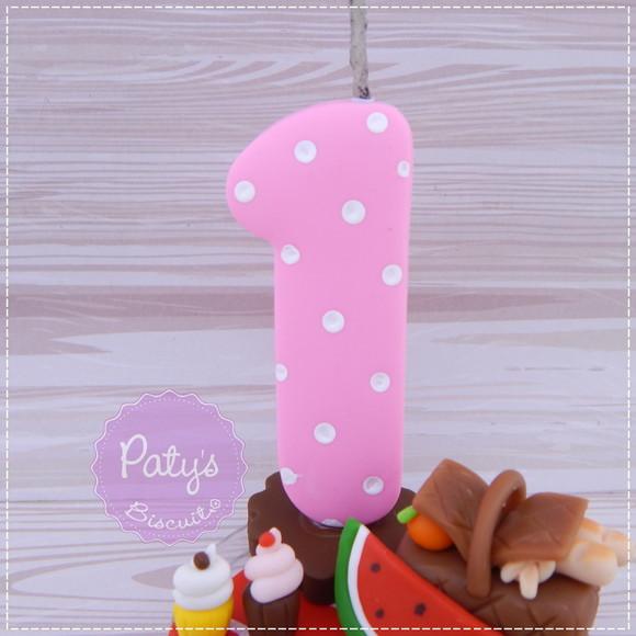 Vela Decorada Picnic (vela Rosa)