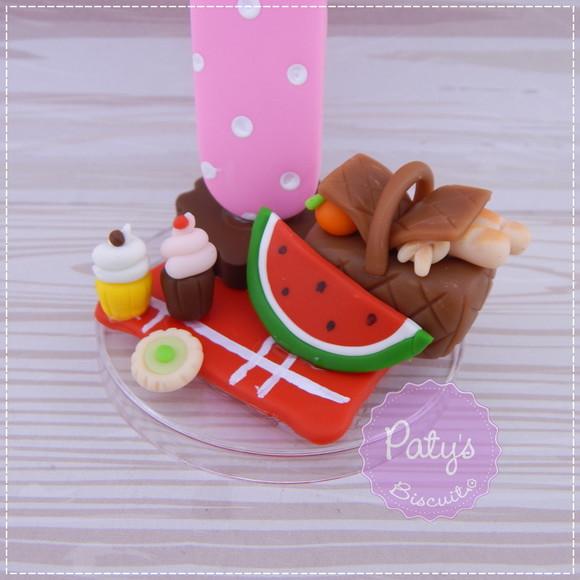 Vela Decorada Picnic (vela Rosa)