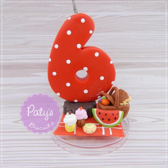 Vela Decorada Picnic (vela Vermelha)