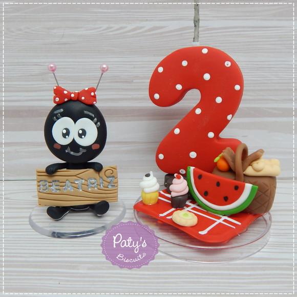 Vela Decorada Picnic + Formiguinha com Nome