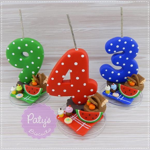 Vela Decorada Picnic (vela Vermelha)
