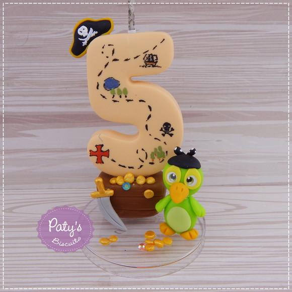 Vela Decorada Pirata