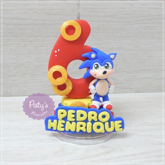 Vela Decorada Sonic