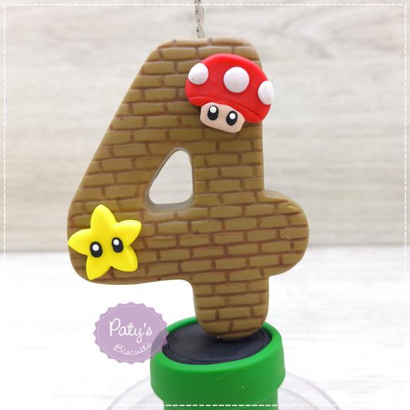 Vela Decorada Super Mario Bros.