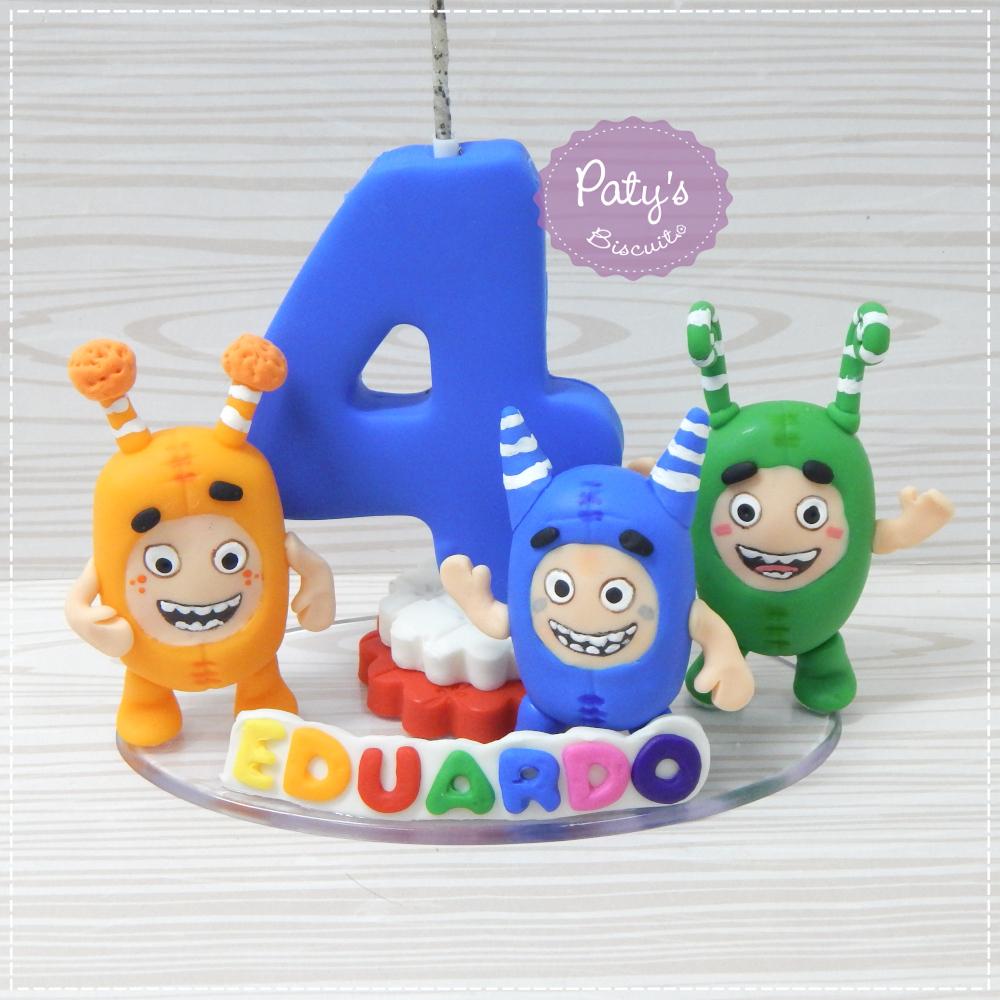 Topinho com Vela Oddbods (mod. 01)