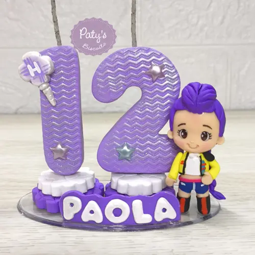 Vela decorada Rumi - Guerreiras do Kpop