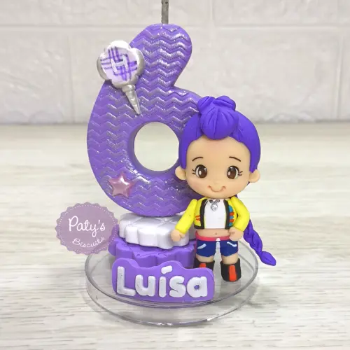 Vela decorada Rumi - Guerreiras do Kpop