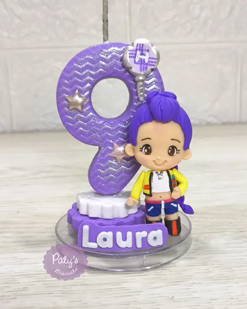 Vela decorada Rumi - Guerreiras do Kpop