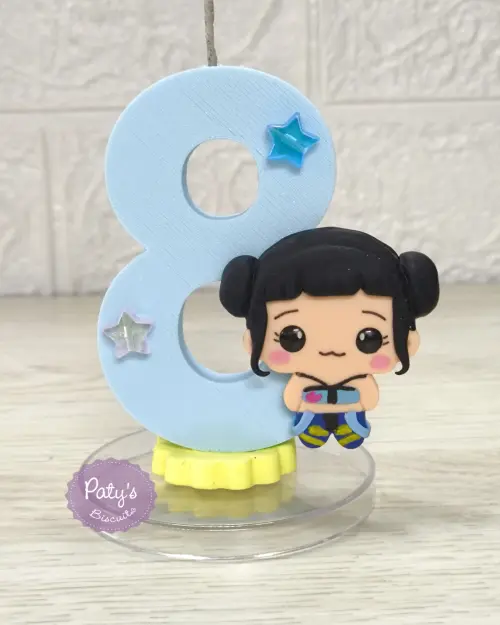 Vela decorada Zoey Kawaii - Guerreiras do Kpop