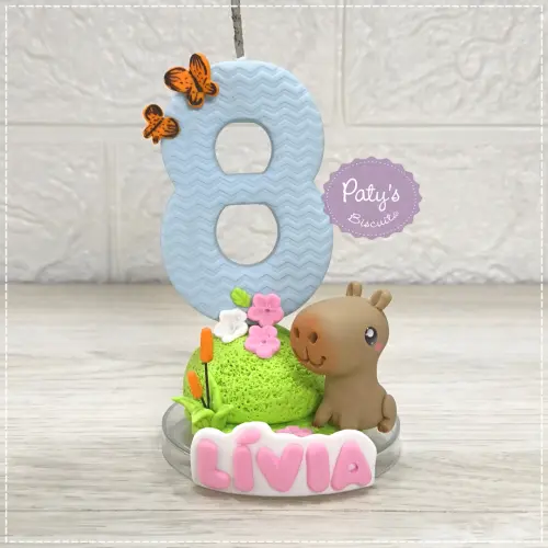 Vela decorada Capivara