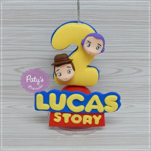 Vela decorada Woody e Buzz - Toy Story