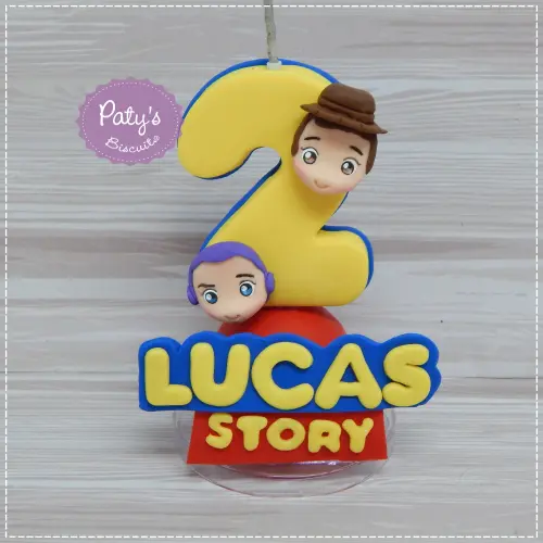 Kit vela + Miniaturas Woody, Buzz e Jessie - Toy Story