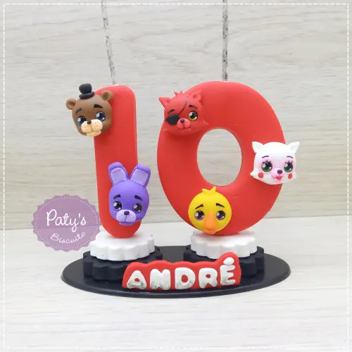 Vela decorada FNAF / Five Nights at Freddy's (Rostinhos)